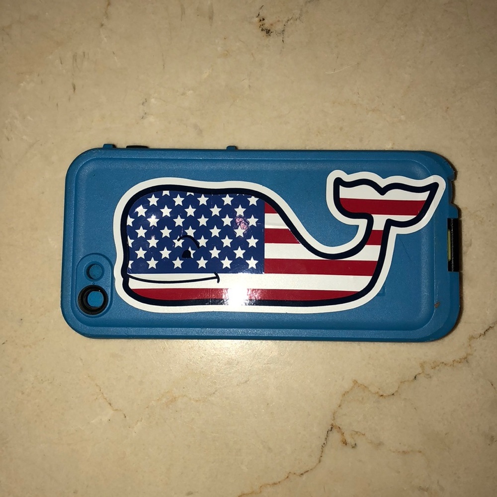 Blue iPhone 5/5s life proof case with vv sticker